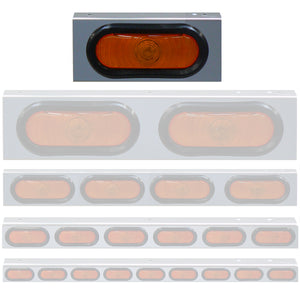 Roadworks Stainless Steel Oval Light Brackets (Square Corners)