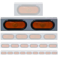 Roadworks Stainless Steel Oval Light Brackets (Square Corners)