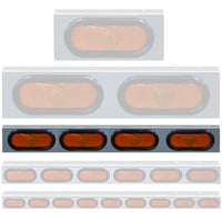 Roadworks Stainless Steel Oval Light Brackets (Square Corners)