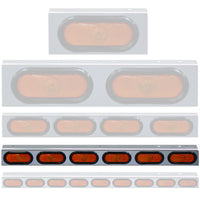 Roadworks Stainless Steel Oval Light Brackets (Square Corners)