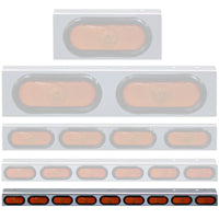 Roadworks Stainless Steel Oval Light Brackets (Square Corners)