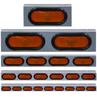 Roadworks Stainless Steel Oval Light Brackets (Square Corners)