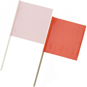 Safety Flag with Wooden Staff