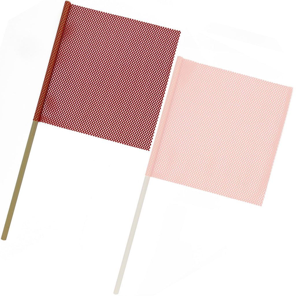 Safety Flag with Wooden Staff