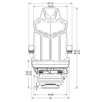 Seats Inc.™ Black Pinnacle Black/Black Duraleather™ Truck Seat
