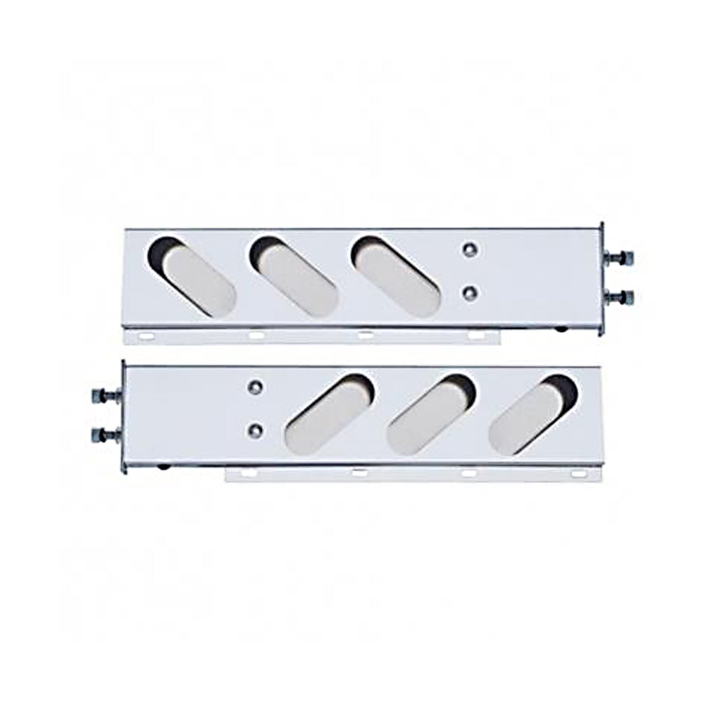 Spring Loaded Mud Flap Bars w Slant-up Oval Holes