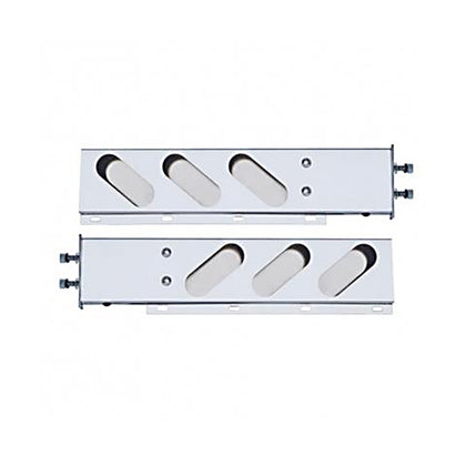 Spring Loaded Mud Flap Bars w Slant-up Oval Holes