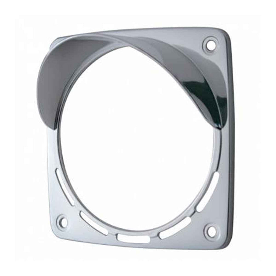 Square Directional Light Bezel w/ Visor (fits OEM Kenworth & Freightliner)