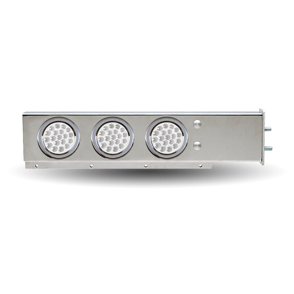 Stainless Steel Lighted Mud Flap Hangers with 3 x 4" Lights
