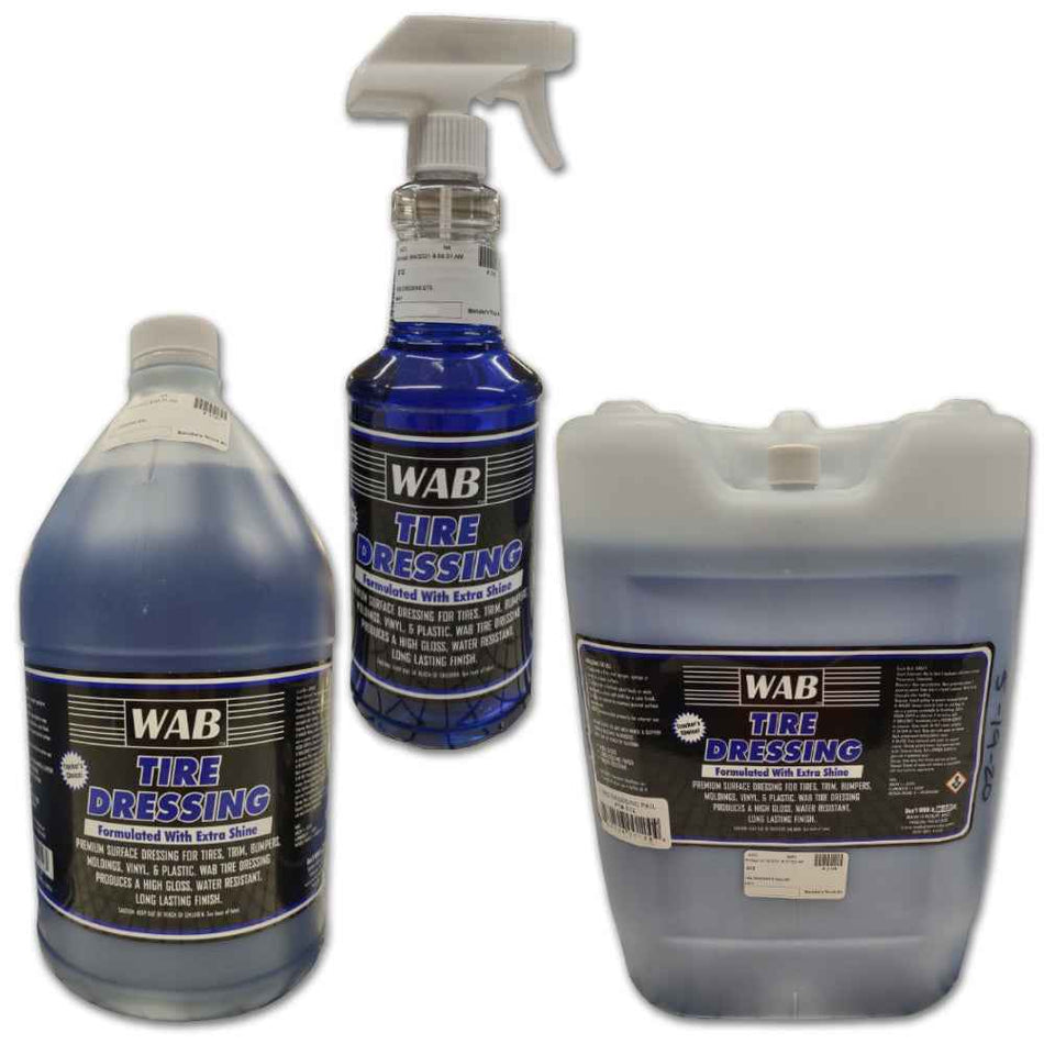 WAB Tire Dressing Cleaner - Blue (1 Qt. or 1 Gal. or 5 Gal.)