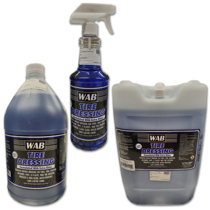 WAB Tire Dressing Cleaner - Blue (1 Qt. or 1 Gal. or 5 Gal.)