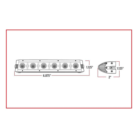 7" Rectangle LED Spot Beam Light Bar