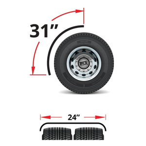 31" Long Stainless Steel Quarter Fender Kit w Rolled Edge