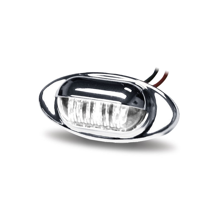 Trux LED Plate Light in Chromed Steel