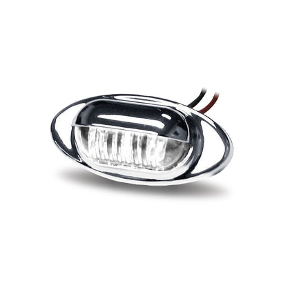 Trux LED Plate Light in Chromed Steel