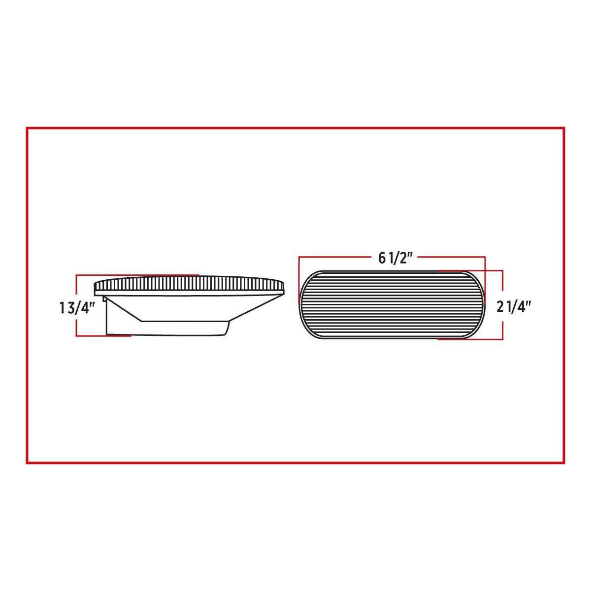 Trux 6" LED Mirror Oval Light