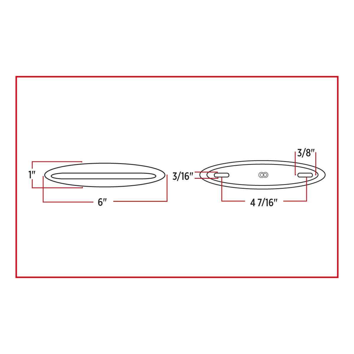 Trux 6" LED Clear Slim-Line Strip Light