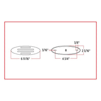 Trux Large LED Oval Flatline Marker Light