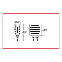 Trux Square Double Faced Turn Signal (Amber/Red)