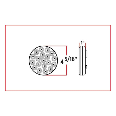 Trux 4" LED Mirror Series Round Light