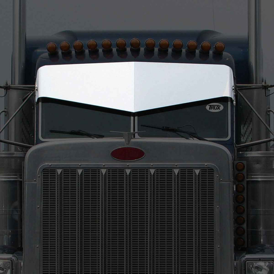Peterbilt 379/389 Flat to the Windshield Monster Drop Visor by Trux
