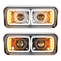 Universal LED Projection Headlights w LED Turn Signals