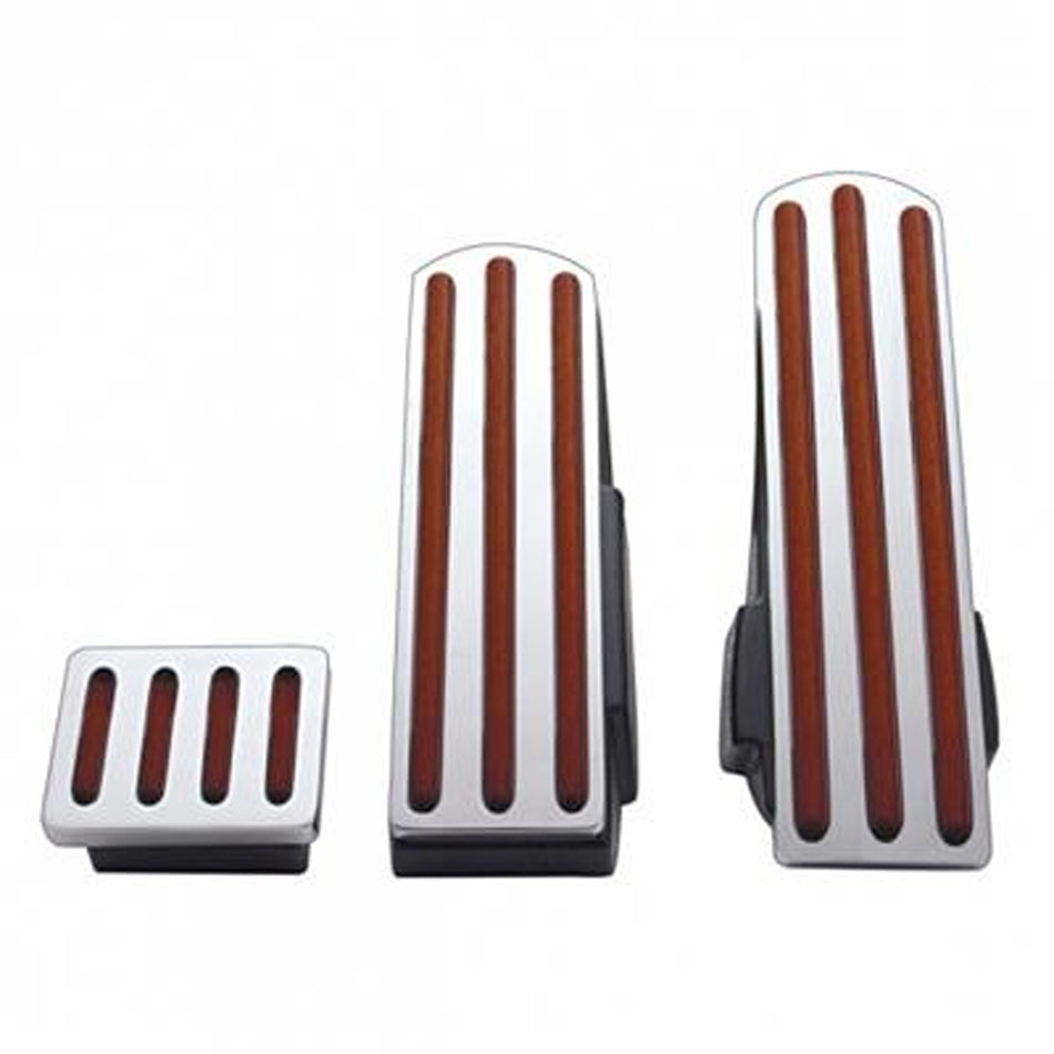 Kenworth Chromed Aluminum Foot Pedal Sets w Inserts