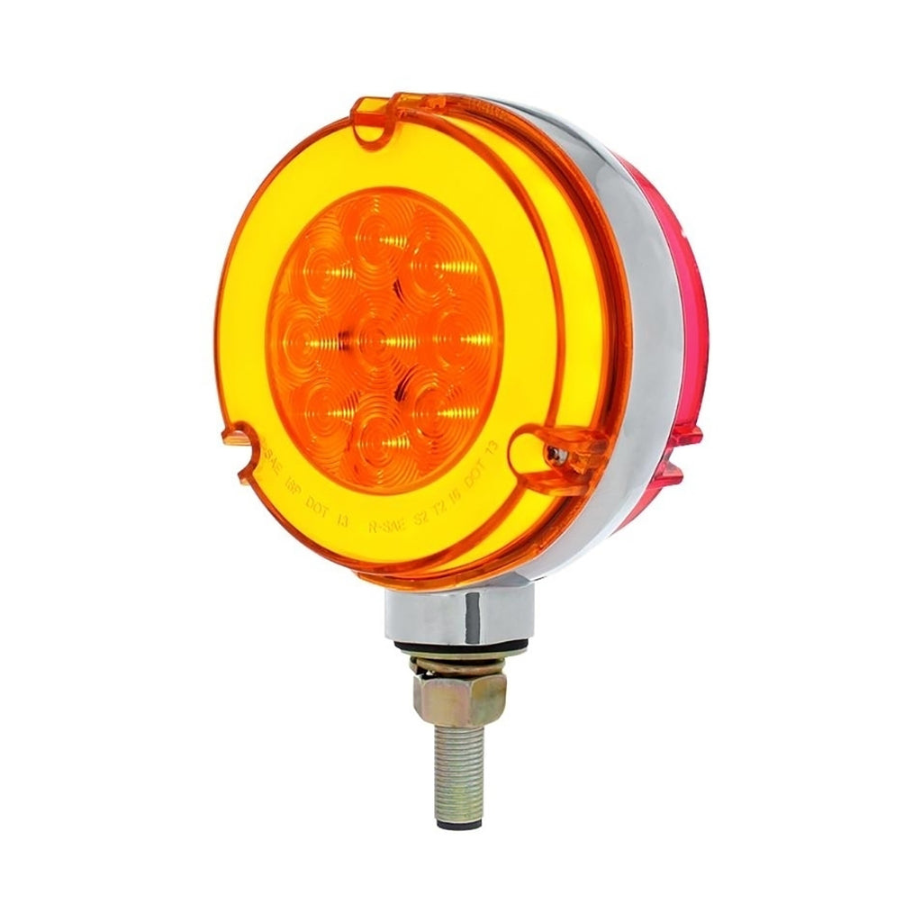 United Pacific 4" Round Amber/Red Double Face Glo Light