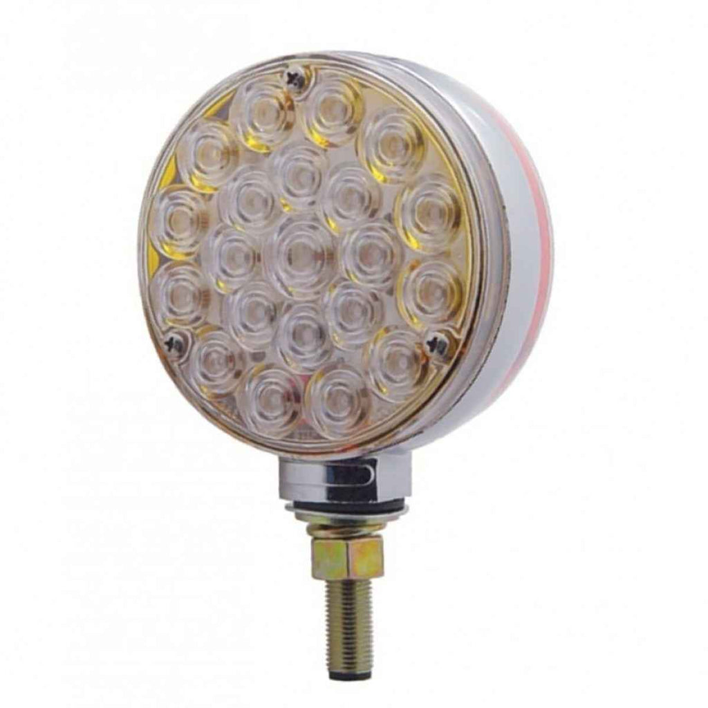 United Pacific 4" Round Red/Amber Double Face Turn Signal Light