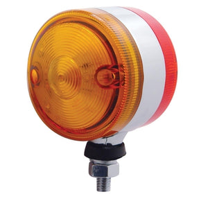 United Pacific Red/Amber 3" Round Double Face Dual Function Light