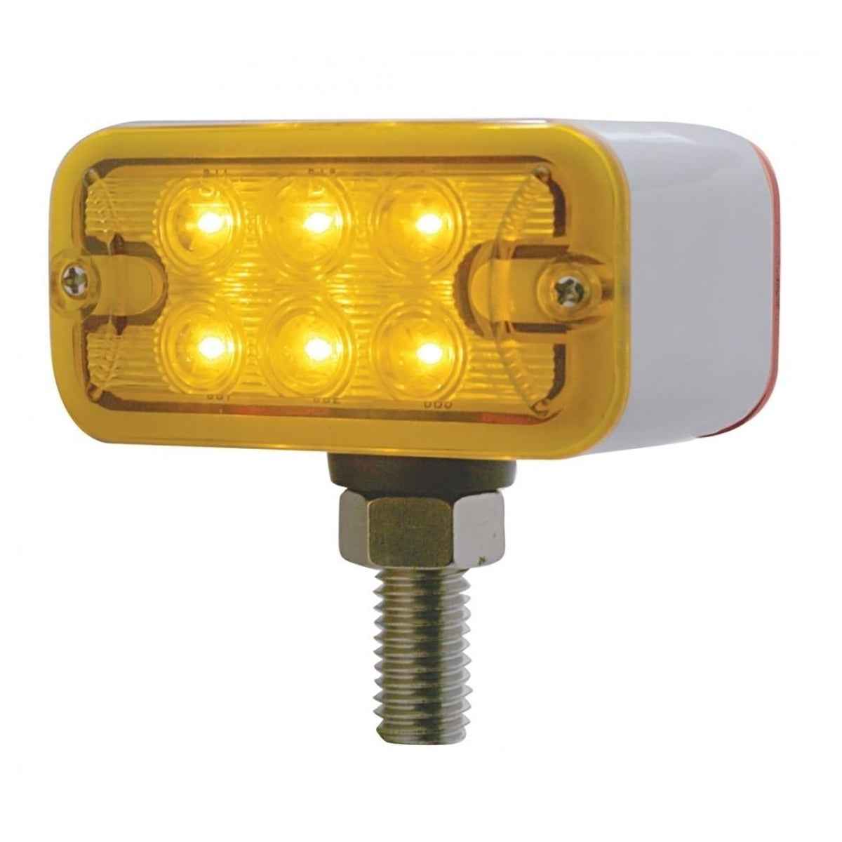 United Pacific Red/Amber Rectangle Double Face Dual Function T-Mount Light