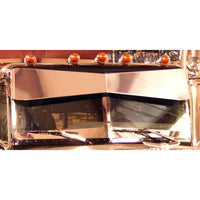 Peterbilt 379/389 Flat to the Windshield 12" Gangster Bowtie Visor by Wing Master